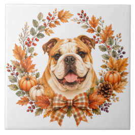 Bulldog Inglês Coroa de Outono