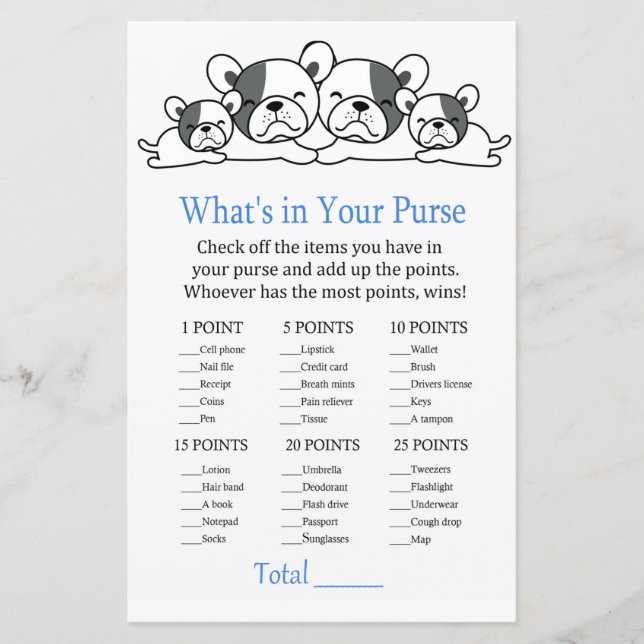 Bulldog O que há no seu chá de fraldas (Frente)