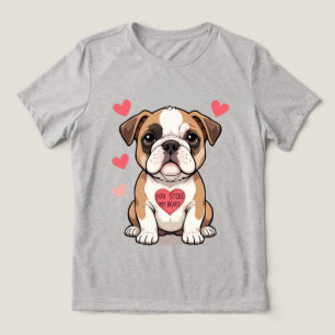 Bulldog Puppy com Mensagem Sensível