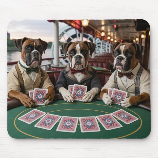 Bulldog Riverboat Gambler Mousepad (Frente)
