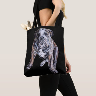 Bulldog Tote Bag Inglês Bulldog Amigo do Meio Ambi