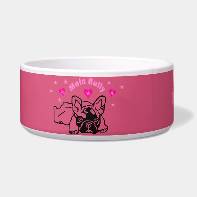 Bulldogs franceses tigela de cão (Frente)