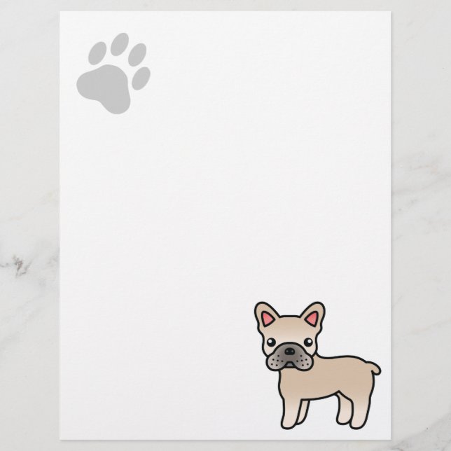 Bulldogue Francês Cartoon Creme (Frente)