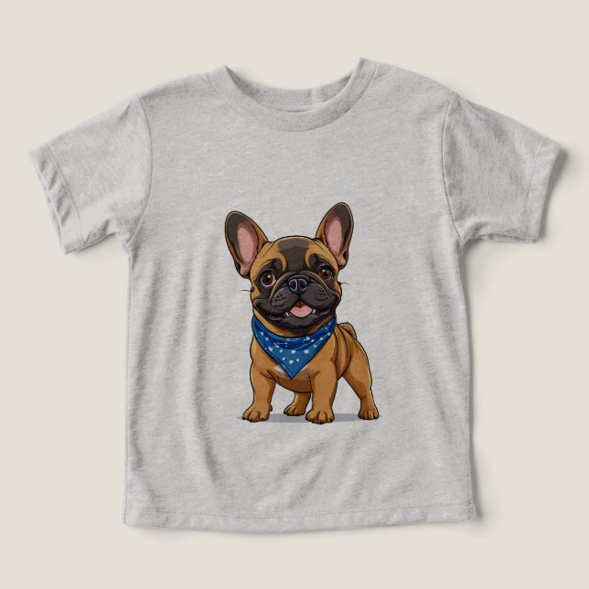 Bulldogue Francês estilo cartoon (Design frontal)