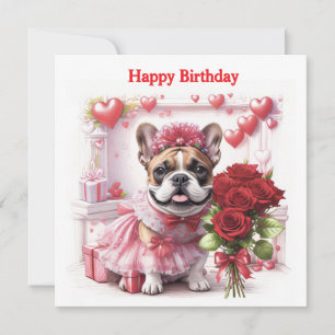 Bulldogue Francês Rosas French Bulldog