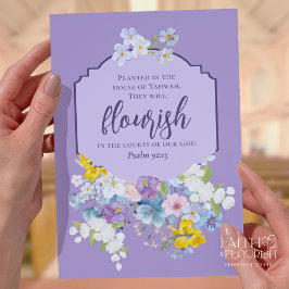 Bulletin de Igreja de Escritura Floral de Primaver