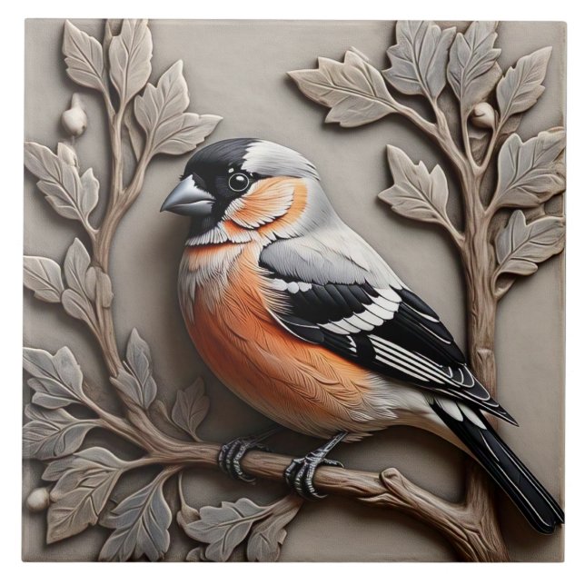 Bullfinch - Artes E Artesanatos - Azulejo Cerâmico (Frente)