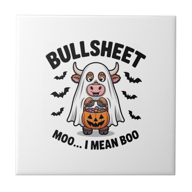 BULLSHEET Halloween Vaca Fofa em Fantasma (Frente)