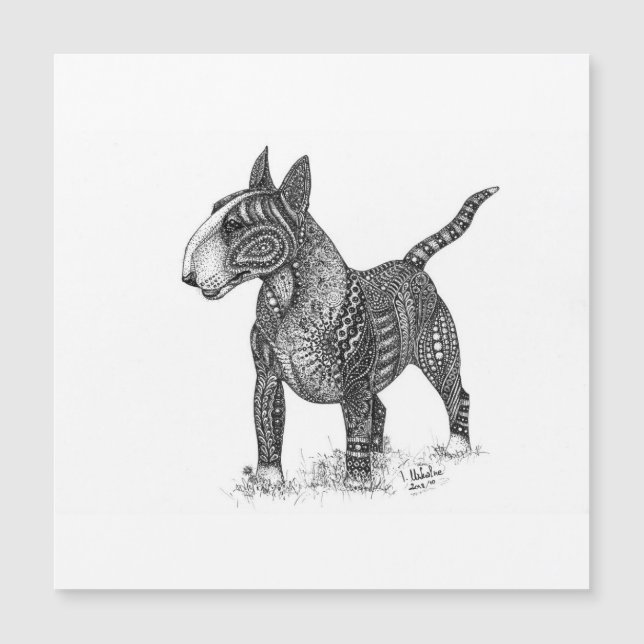 Bullterrier Magnetic Card (Frente)