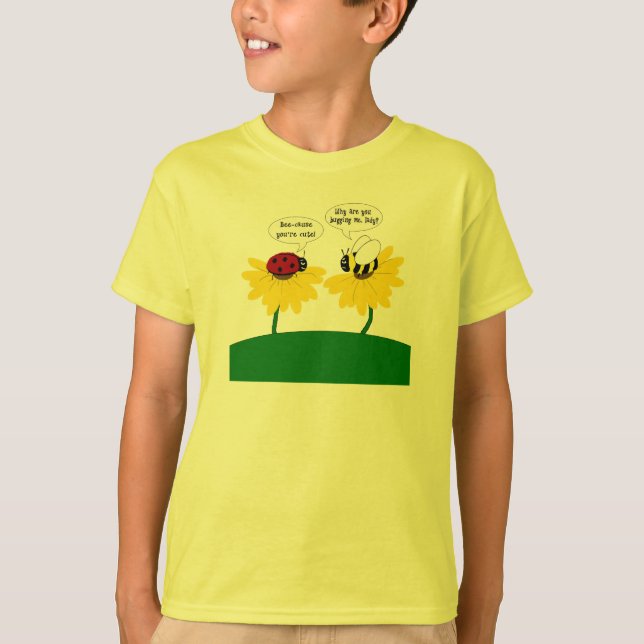 Bumble a camisa bonito da abelha e do joaninha (Frente)