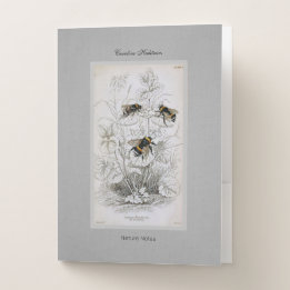 Bumble Bee Botanical on Linen