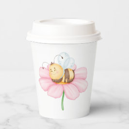 Bumble Bee e Flor Paper Cups