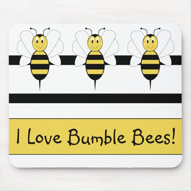 Bumble Bee Mousepad sorridente (Frente)