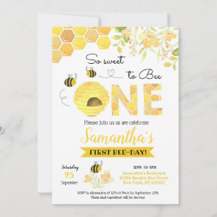Bumble Bee Primeiros Convites de festas de anivers