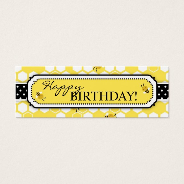 Bumble Bee Skinny Gift Tag 2 (Frente)