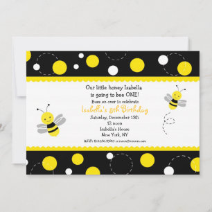 Bumble convites de festas de aniversários da