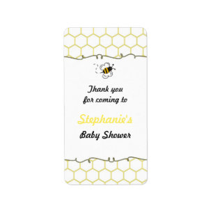 Bumble etiquetas do favor do chá de fraldas da