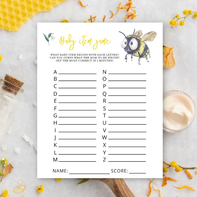 Bumblebee - Jogo de Item Bebê. Jogo do chá de fral (Criador carregado)