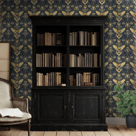 Bumblebee Motif com Fundo Azul