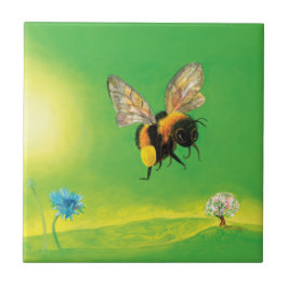 Bumblebee voando sobre o campo