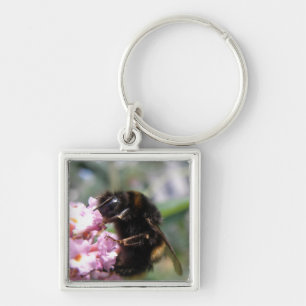 Bumnlebee Ocupado e Chaveiro de Flores Rosa