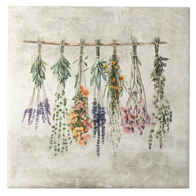 Bunches of Dried Rustic Flowers & Herbs (Frente)