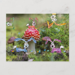 "BUNNIES LOUCOS!" Cartão Postal