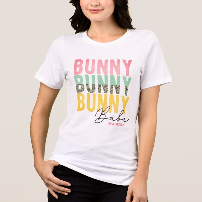 Bunny Babe Cute Modern Páscoa Personalizada (Frente)