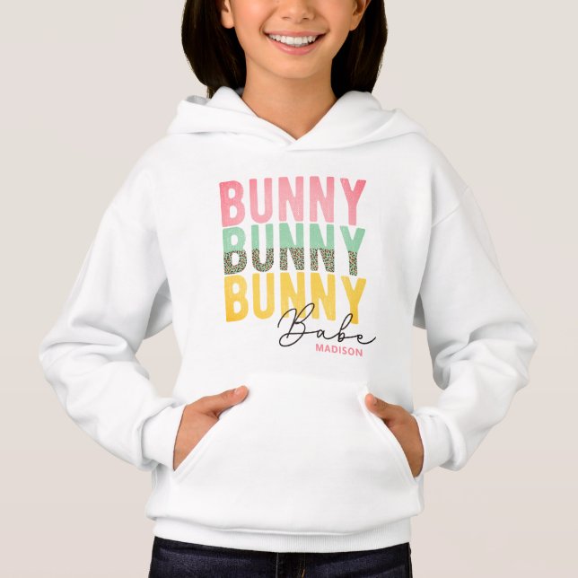 Bunny Babe Cute Modern Páscoa Personalizada (Frente)