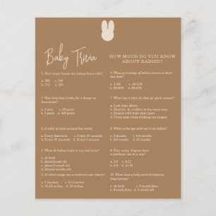 Bunny Baby Trivia   Jogo Chá de fraldas