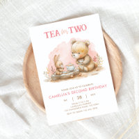 Bunny e Bear Tea Por Dois Convites de festas