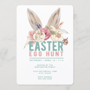 Bunny Ears Convite Para Caça De Ovos De Páscoa