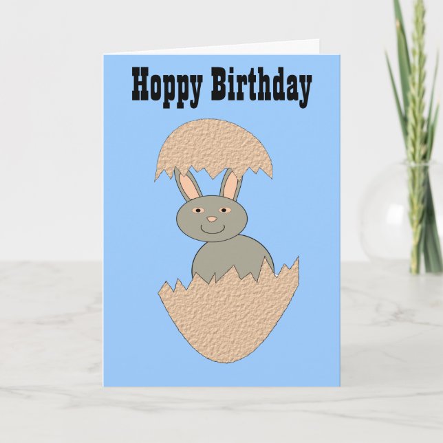 Bunny Hatching de Ovo Cartão Personalizado Estranh (Frente)