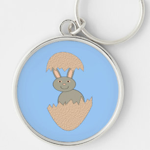 Bunny Hatching from Egg Weird Chaveiro