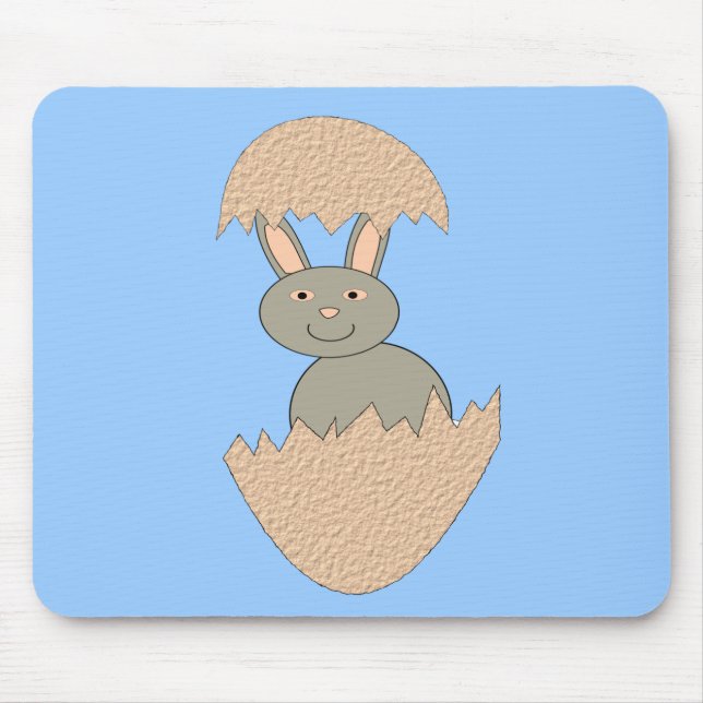 Bunny Hatching from Egg Weird Mousepad (Frente)