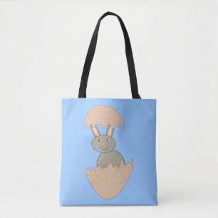 Bunny Hatching from Egg Weird Tote Bag