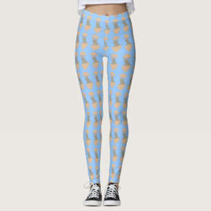 Bunny Hatching from Egg Weirs Leggings