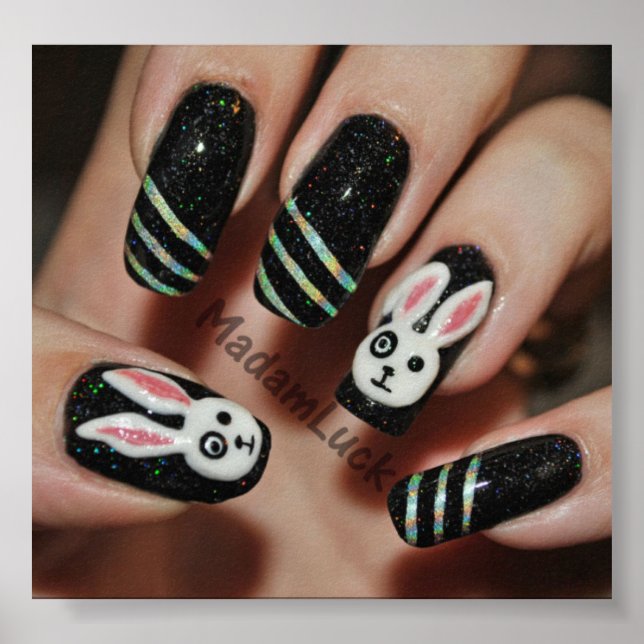 bunny nail art poster (Frente)