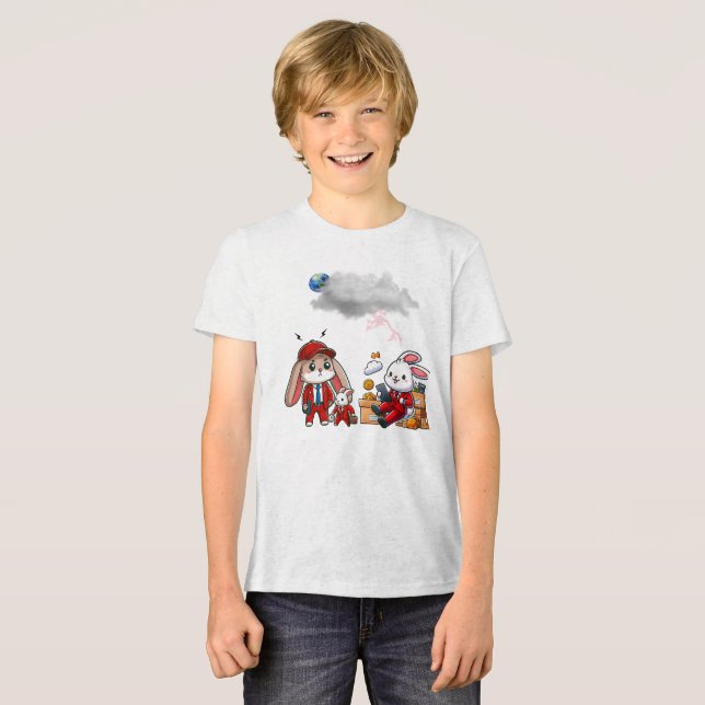 BUNNY. #Part2 / Kids T-shirt (funny bunny) #2 (Frente Completa)