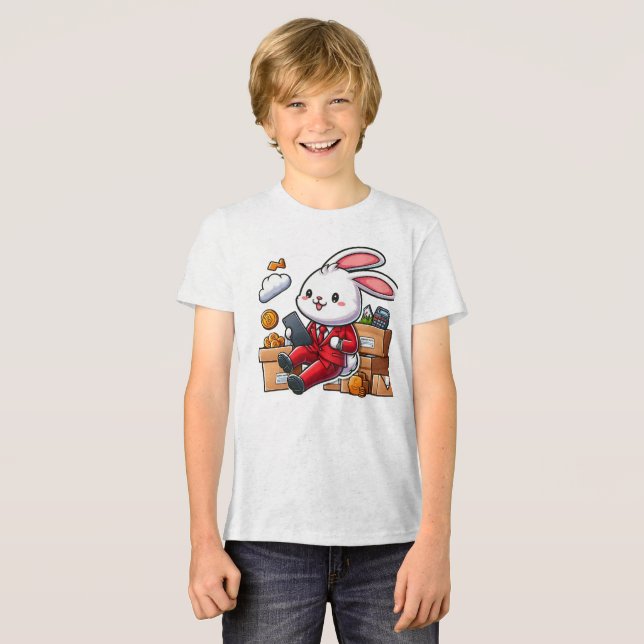 BUNNY. #Part2 / Kids T-shirt (funny bunny) #6 (Frente Completa)