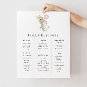 Bunny Pink Balloon - Poster