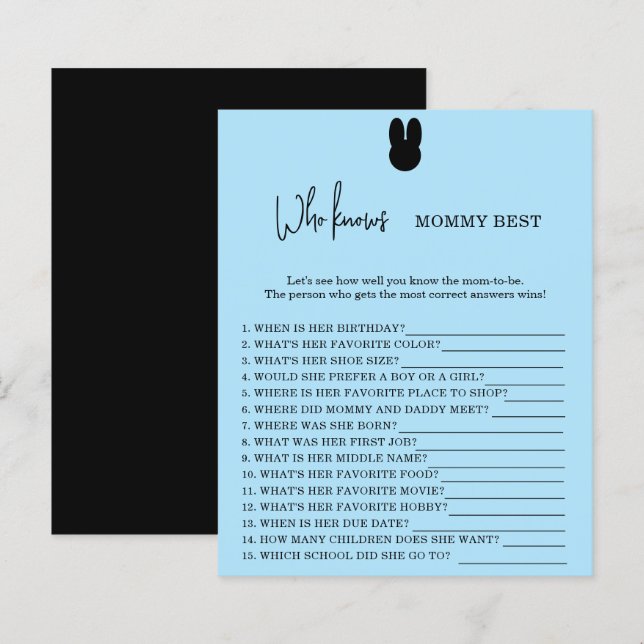 Bunny Quem conhece melhor a mamãe (Frente/Verso)