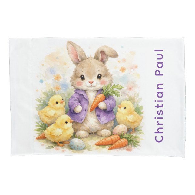 Bunny Rabbit Purple Jacket Baby Shower Gift (Frente)