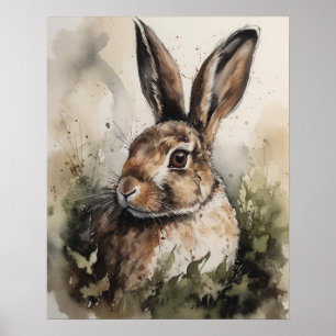 Bunny Rabbit Woodland Animal Art Impressão