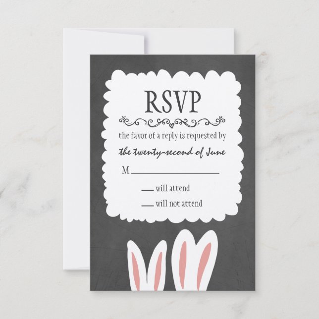 Bunny Rabbits Wedding RSVP (Frente)