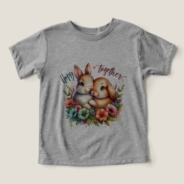Bunny Toddler T-Shirt - Bonita e confortável (Design frontal)