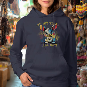 Bunny Vibes o Dia Inteiro! - Moletom de Coelho Ale