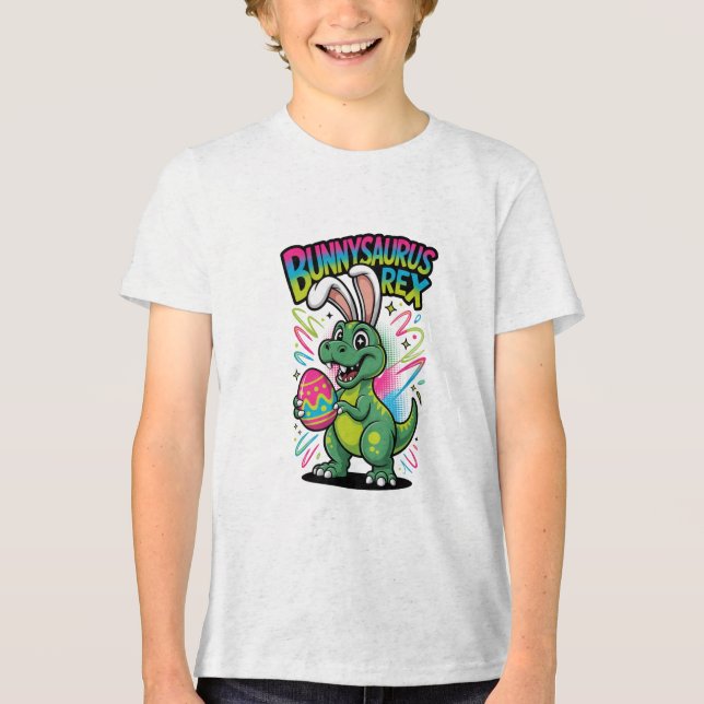 Bunnysaurus Easter Tee Dino Bunny Hybrid Holiday (Frente)