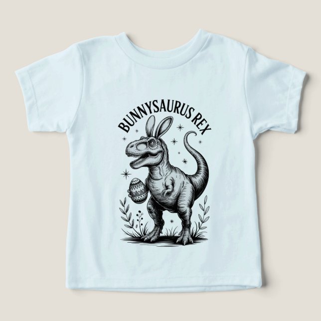 Bunnysaurus Easter Toddler Tee  Dino Bunny Baby  (Design frontal)