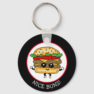 Buns Bonitos, Engraçado Hamburger Pun Chaveiro